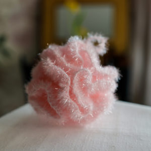 éponge tawashi fleur de douche rose