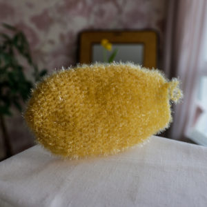 éponge tawashi gant de massage jaune
